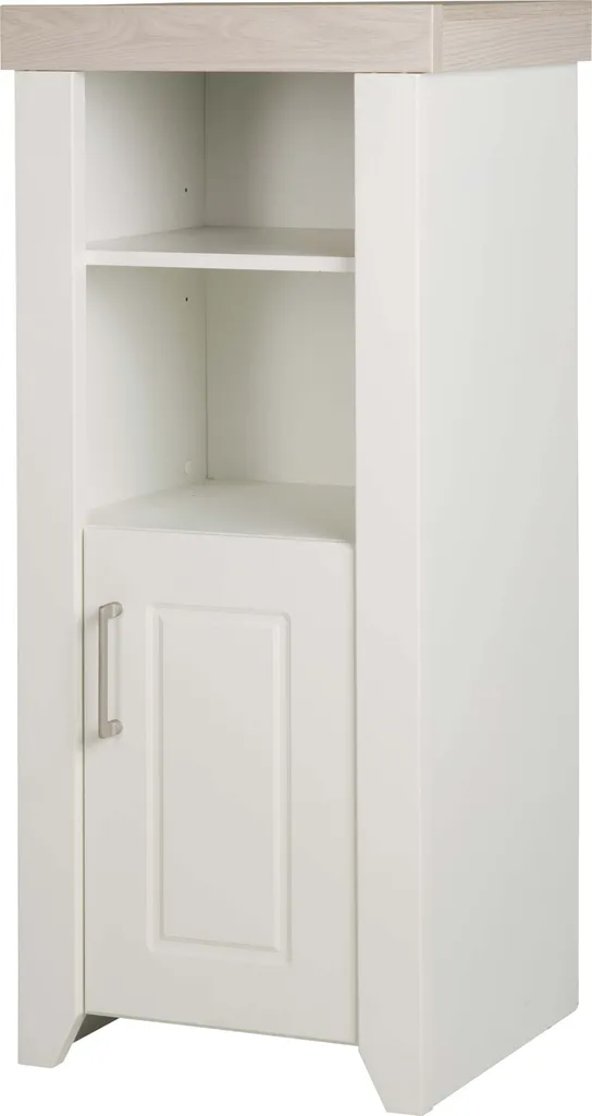 Étagère Felicia roba Blanc et Luna Elm - Meuble de Rangement Enfant