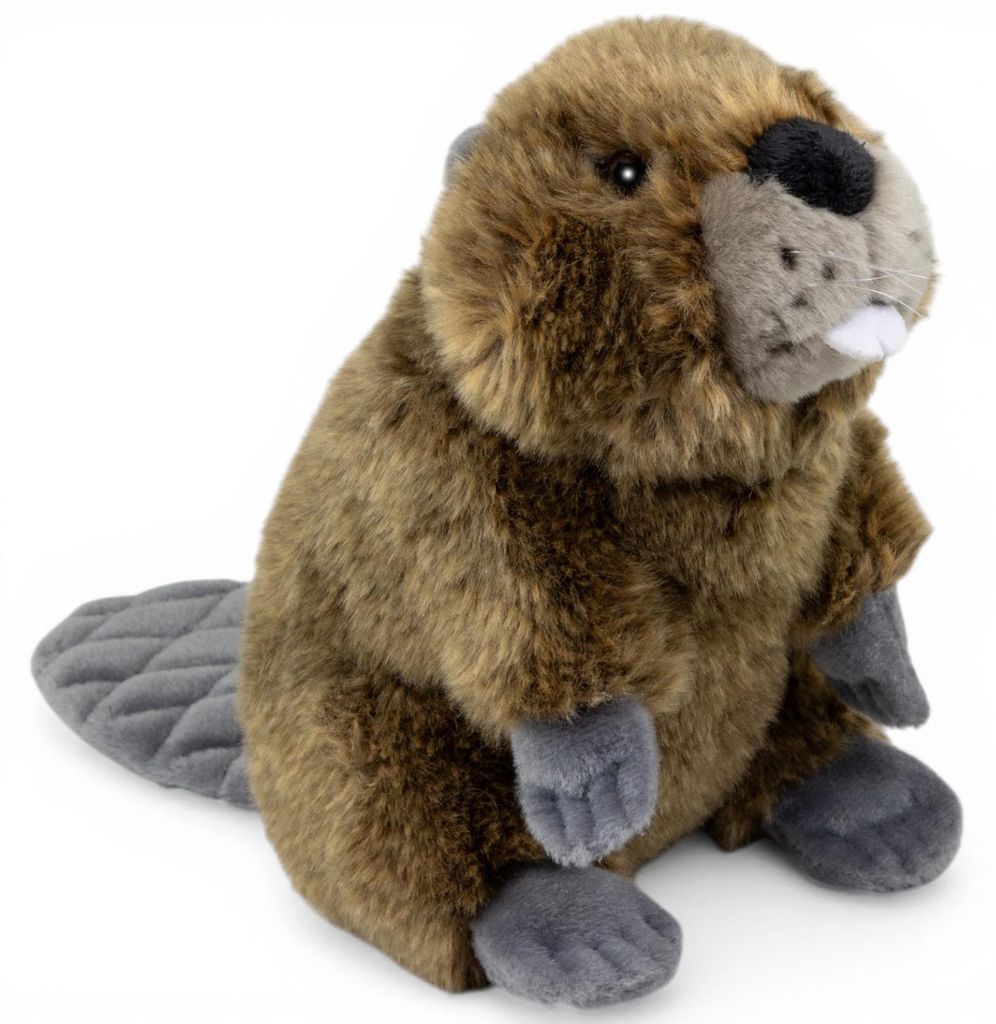 Carl Dick Biber, szaro-brązowy, stojący, ok. 22 cm, Zdjęcie produktu 