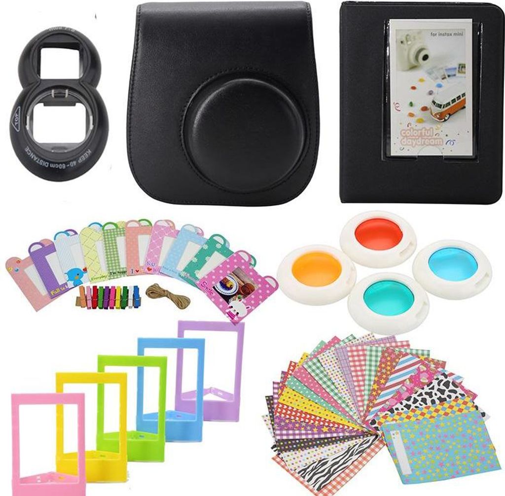 Zubehörsatz für Fujifilm Instax Mini 8 / 9 - Schwarz