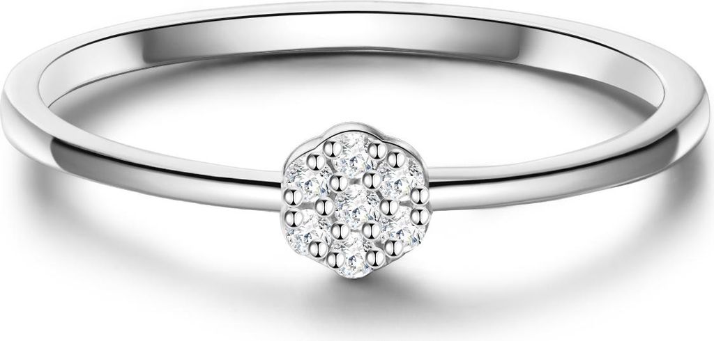 Ring Sterling Silber Zirkonia weiß 58