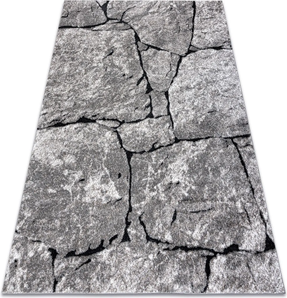 Tapis en relief double épaisseur COZY 8985 gris brique 280x370 cm
