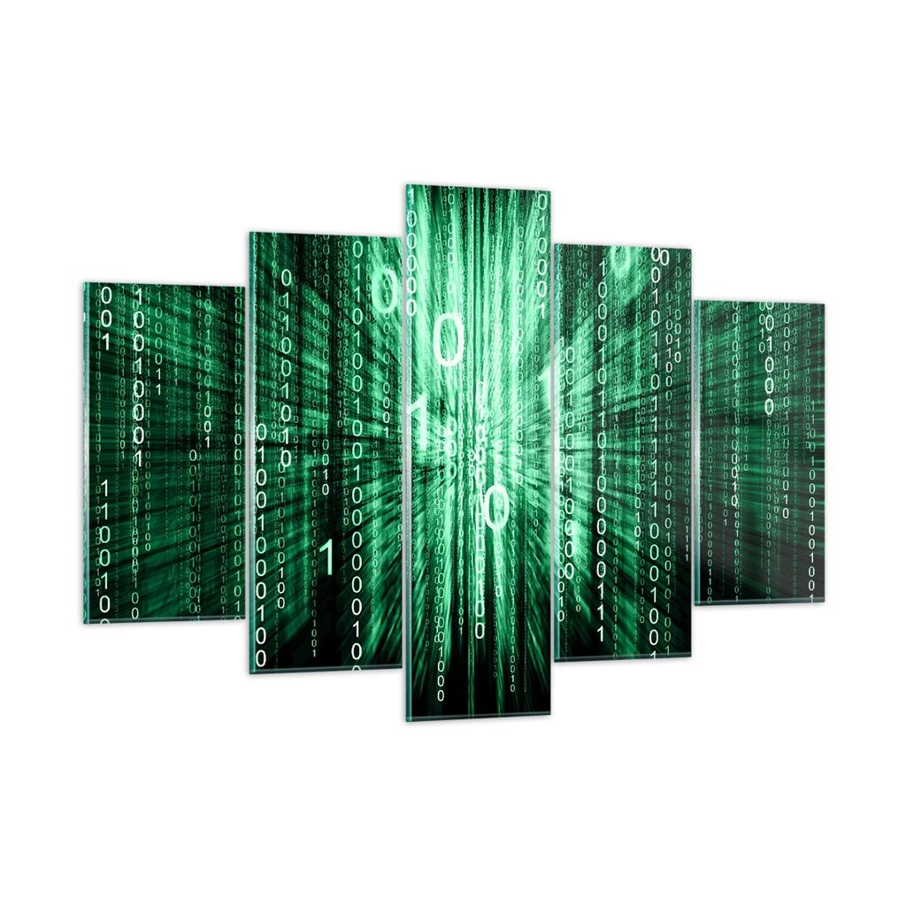 Bilder auf glas - Abstrakt zusammenfassungszahlen - 150x100cm - Glasbilder - Wandbilder - Kunstdruck - Wanddekoration aus Glas - Glas Bilder - Wand...