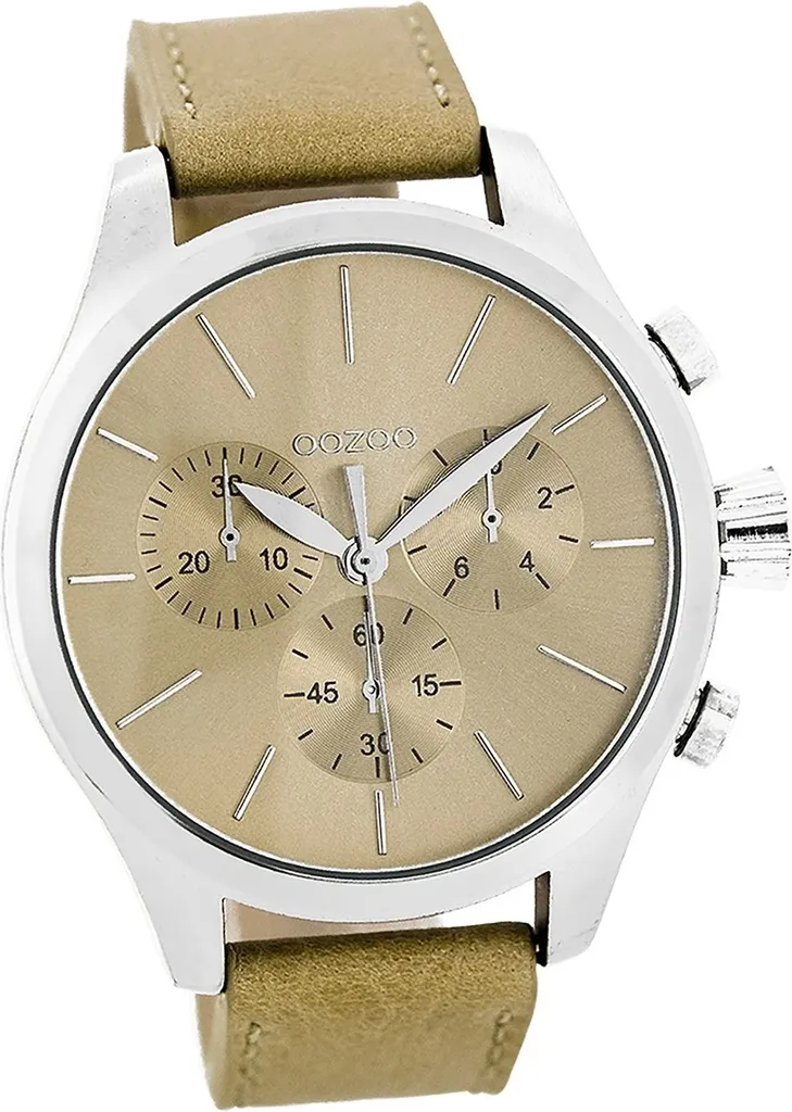 Oozoo orologio da uomo in pelle bracciale analogico opaco al quarzo beige Timepieces D2UOC7061A