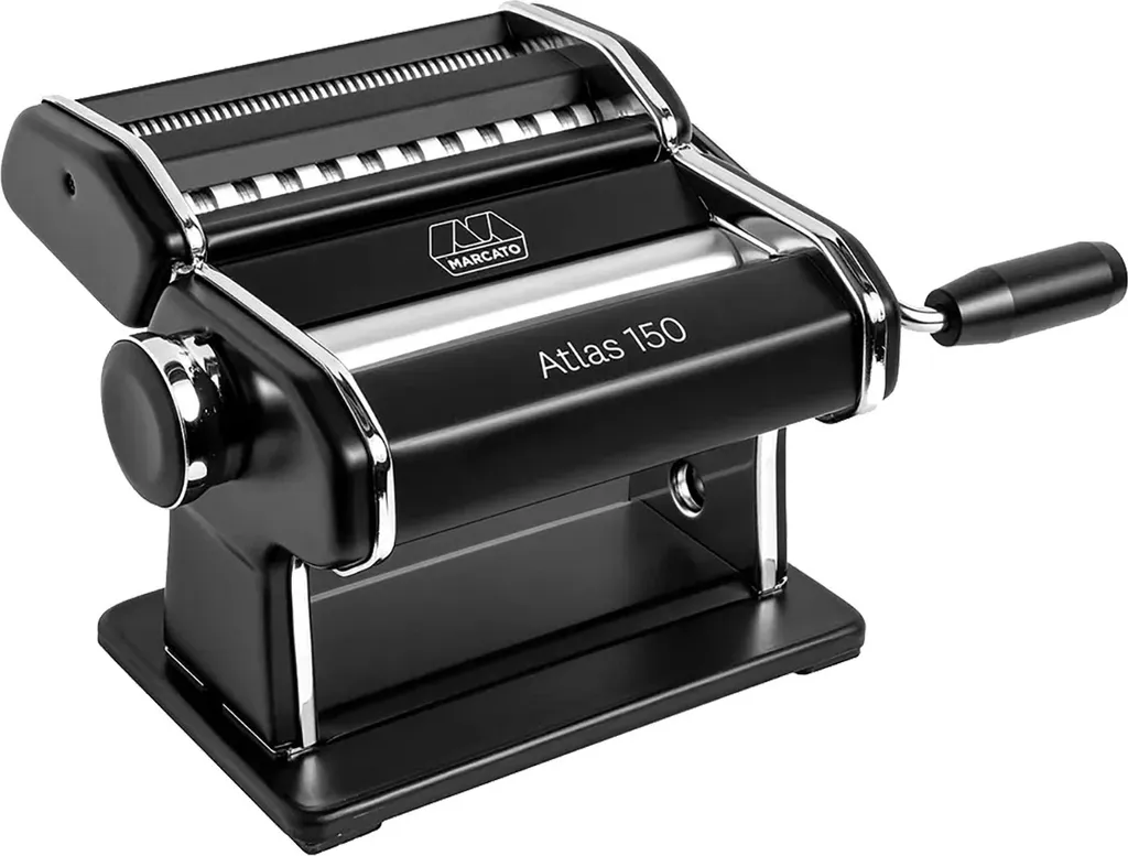 Marcato Atlas 150 Machine à pâtes noire avec Rouleaux en Aluminium