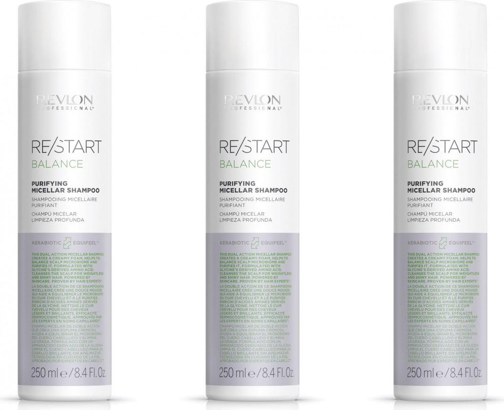 Re/Start Balance Purifying Micellar Shampoo 3x250 ml