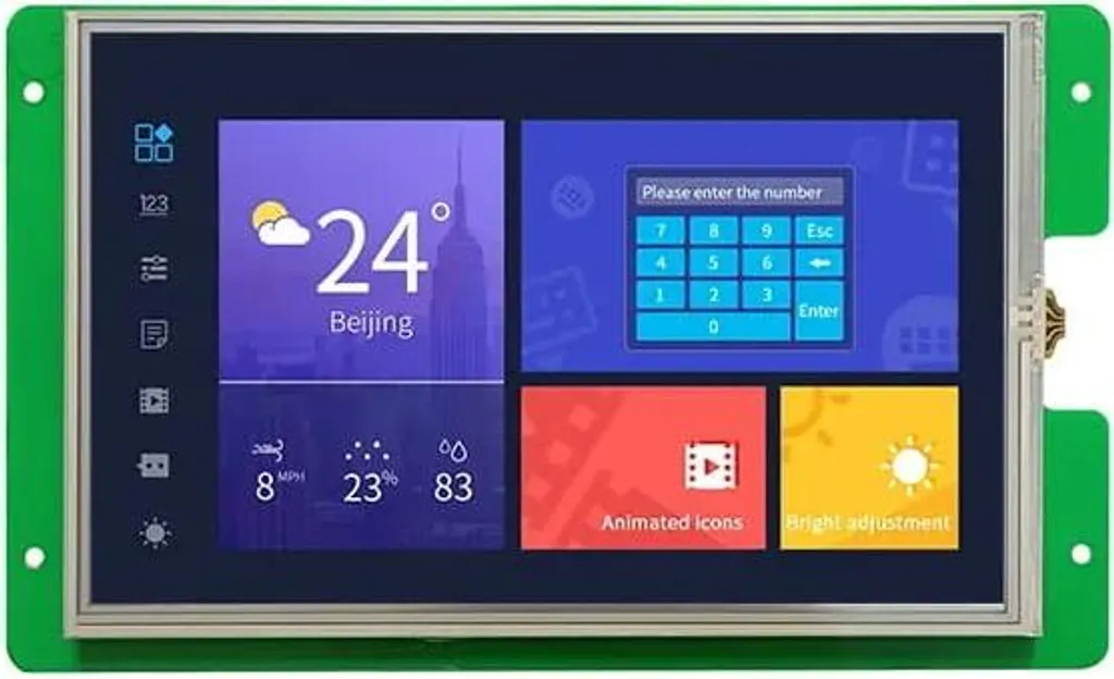 Écran tactile 7 pouces anti-erreur LCD résistif DWIN