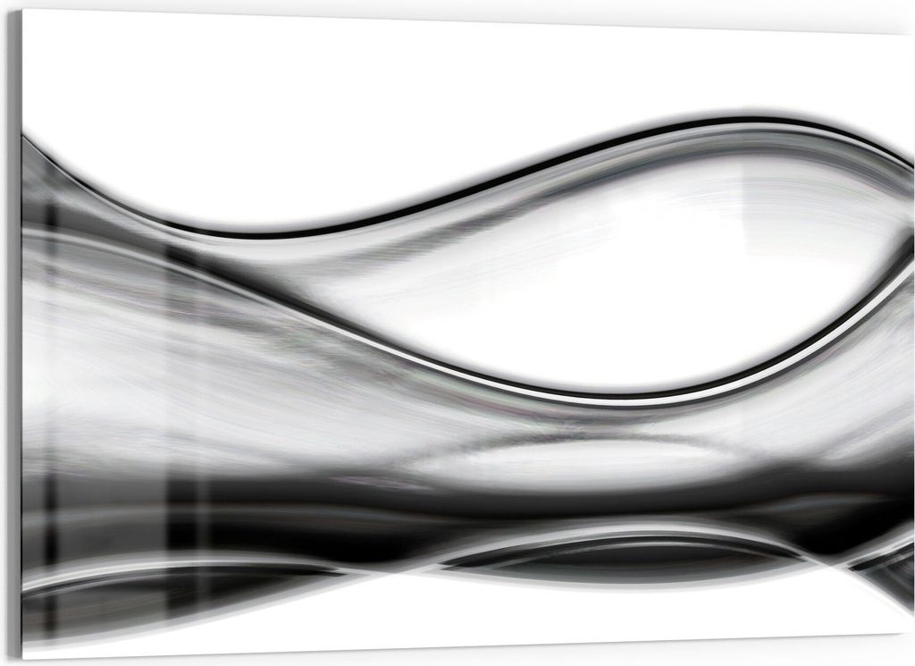 DEQORI Magnettafel Glas 90x60 cm 'Rauchiges Wellendesign' beschreibbar Whiteboard