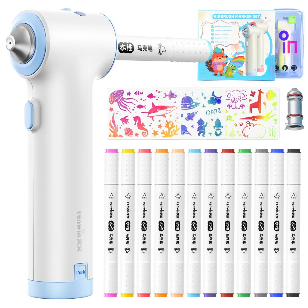 Kit Dessin Aérographe Électrique : Cadeau Idéal pour Enfants Créatifs