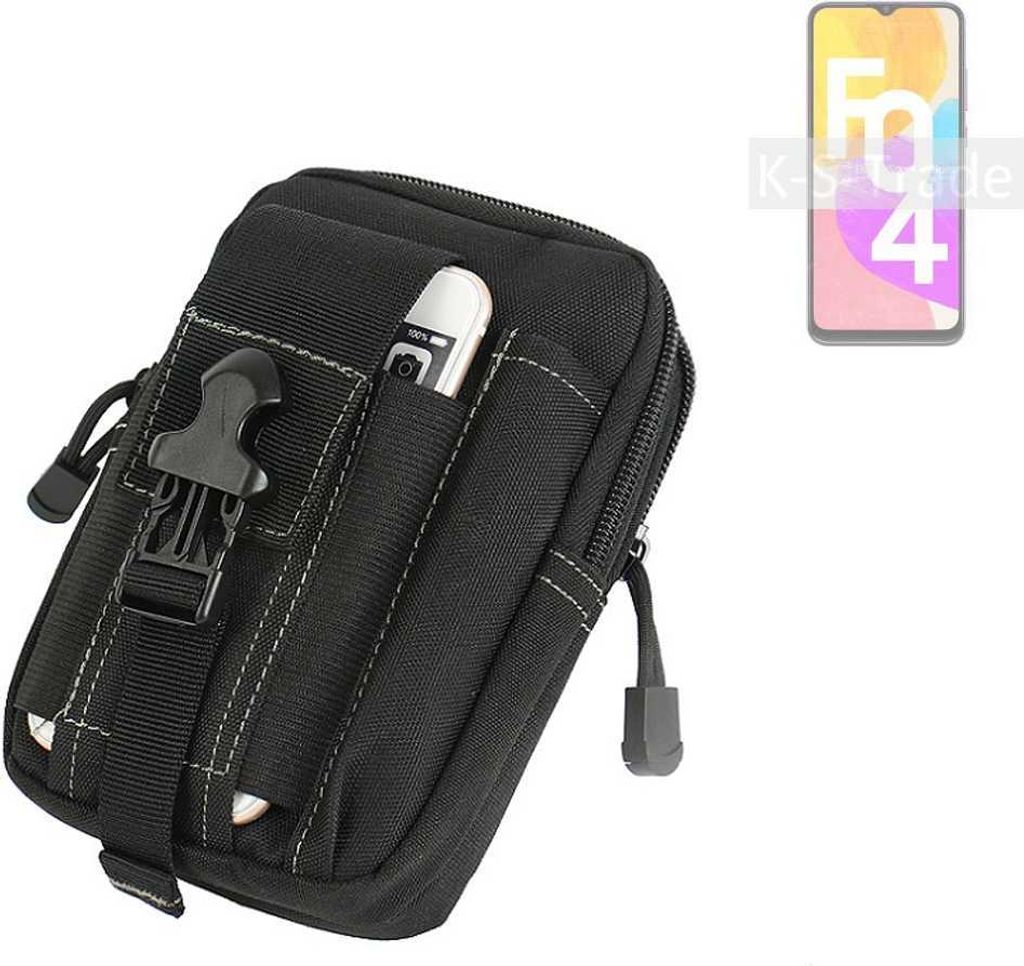 K-S-Trade Gürtel Tasche kompatibel mit Samsung Galaxy F04 Gürteltasche Holster Schutz Hülle Handy Hülle Smartphone outdoor Handy-Hülle schwarz