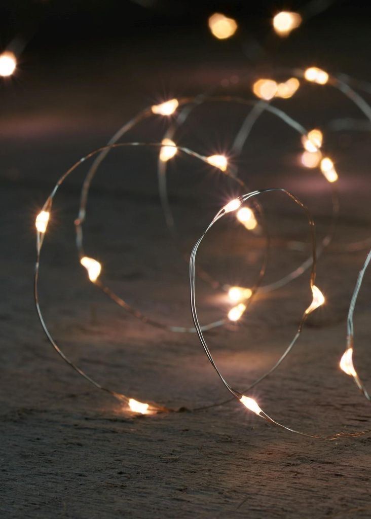 LED wire zilverdraad 20l/1 m warm wit Anna's Collection Productafbeelding 