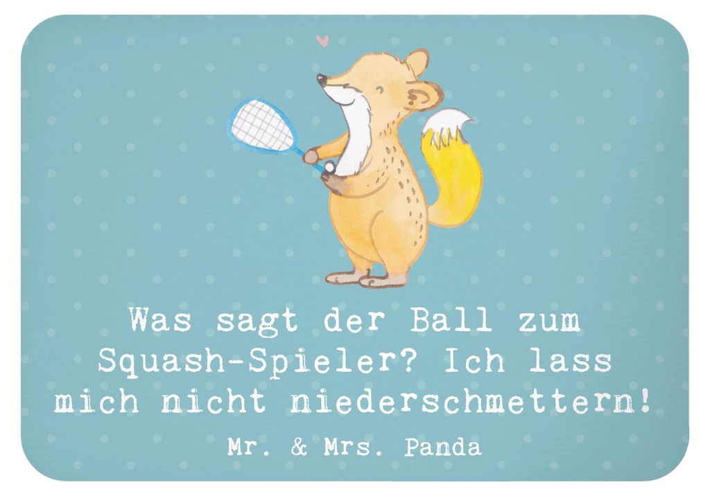 Mr. & Mrs. Panda magnet Squash Humor - Meeresbrise - Geschenk, Sportler, Kondition, Notizhalter, whiteboardmagnet, Sport, Kühlschrankmagnet, Balls...