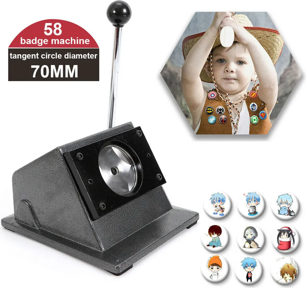 Machine à badges 58mm Badgemaker Kit Complet Button Maker DIY Durable - 6