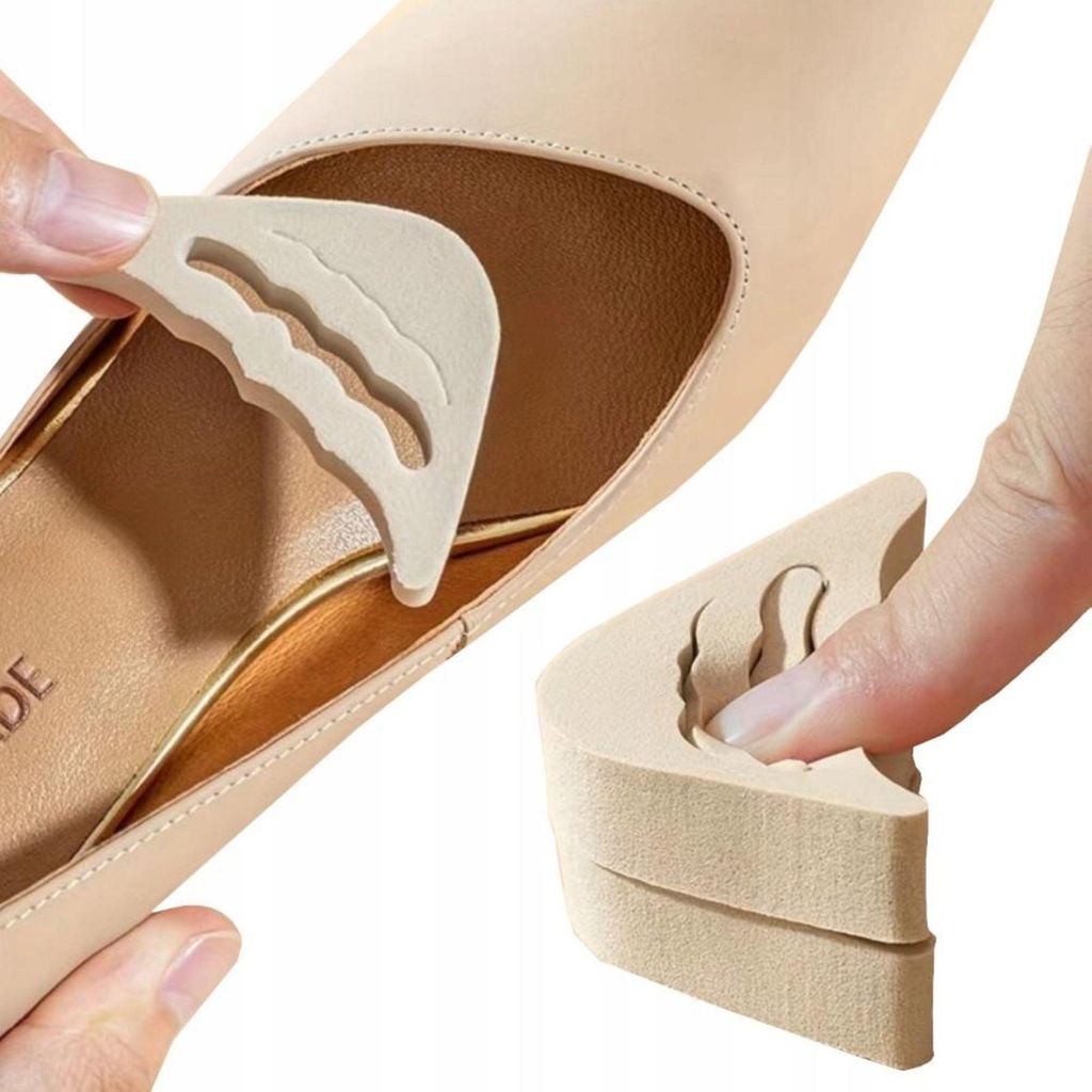 Schaumstoffeinlagen - Für zu große Schuhe - Einlagen für Stöckelschuhe - Für schmerzende Zehen - Beige