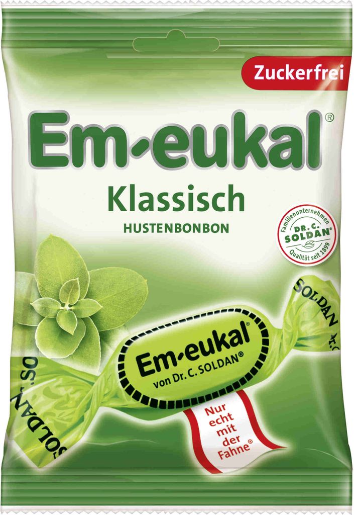 Em eukal Classic Bezcukrowe klasyczne cukierki na kaszel Zdjęcie produktu 