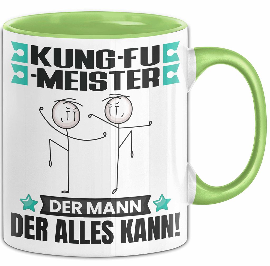 Kung-Fu-Meister Tasse Geschenk für Kung-Fu-Meister Der Mann Der Alles Kann Geschenkidee zum Geburtstag (Grün)