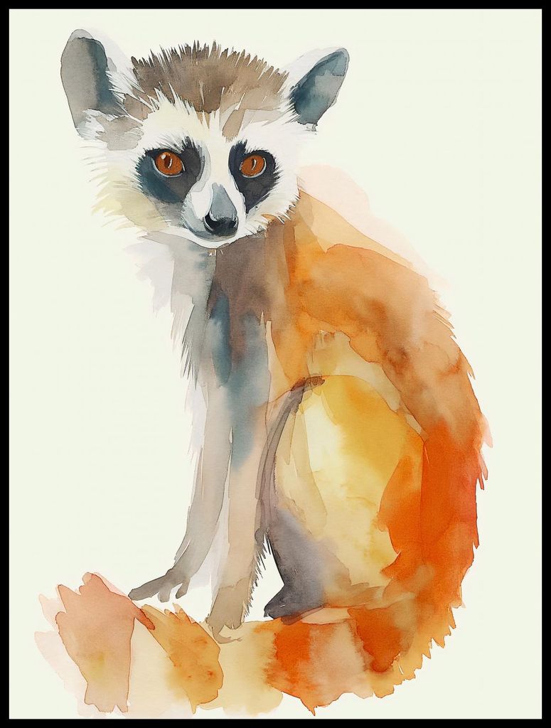 Plakat 60x80cm Lemur