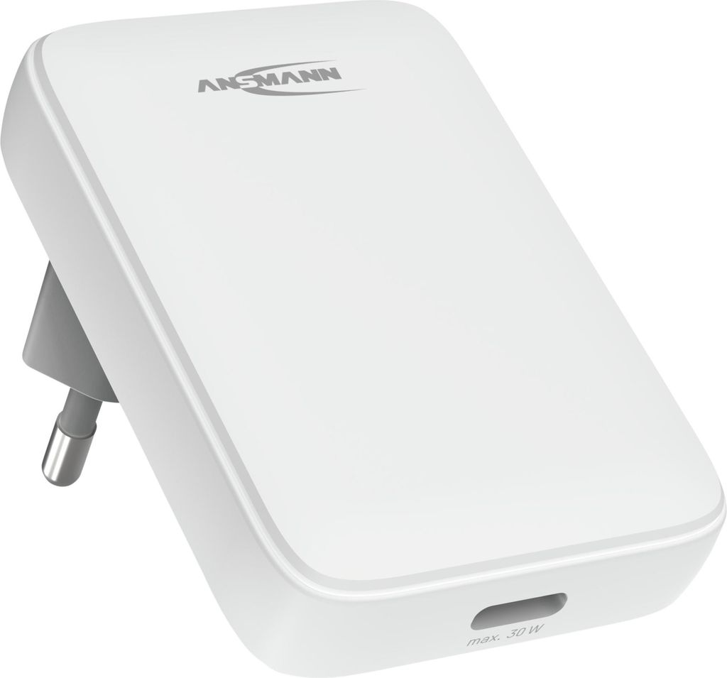 ANSMANN USB C Ladegerät, Schnellladegerät USB Adapter, flaches Netzteil