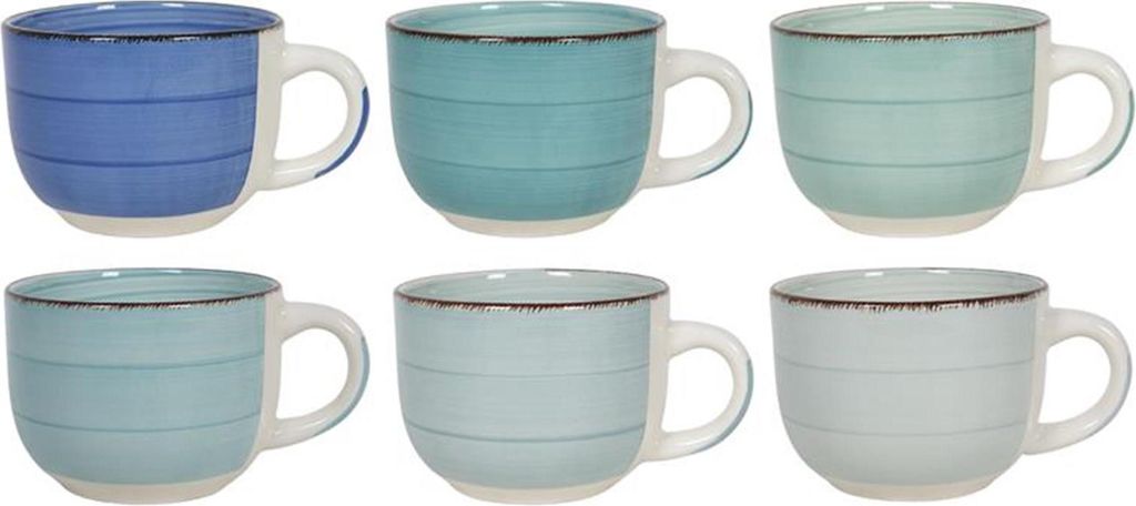 Svenska Living Kaffeebecher XL 500 ml blau, Schachtel mit 6 Stück