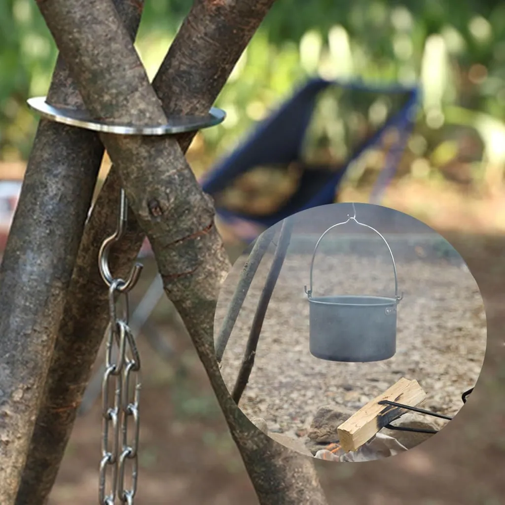 Trépied pour brasero idéal pour le camping et les barbecues entre amis