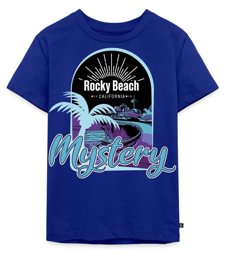 Spreadshirt Die drei Fragezeichen Rocky Beach Mystery Kinder Premium T-Shirt, 98/104 (2 Jahre), Royalblau