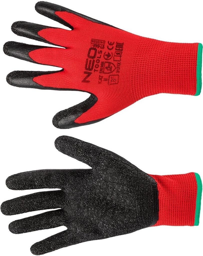 CRINCLE 3121X latexbeschichtete Polyester-Arbeitshandschuhe Größe 9 NEO