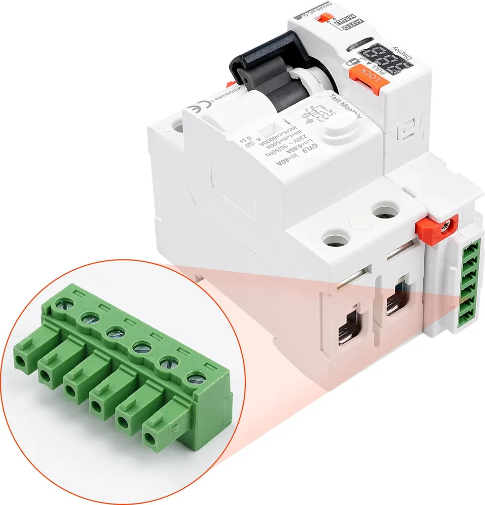 RCCB 2 pôles 40A 30mA intelligent : interrupteur pour rail DIN de type A