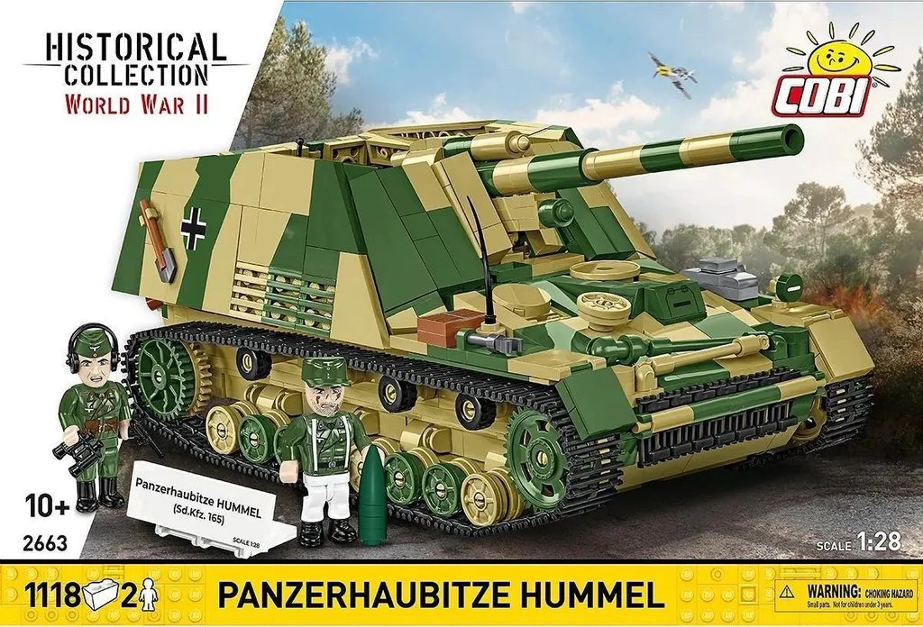 Char Hummel Cobi 2663 avec Canon Mobile et Chenilles Fonctionnelles