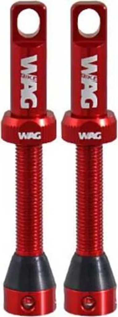 Valves Wag Tubeless Aluminium Rouge - Kit de 2 avec Obus Amovible