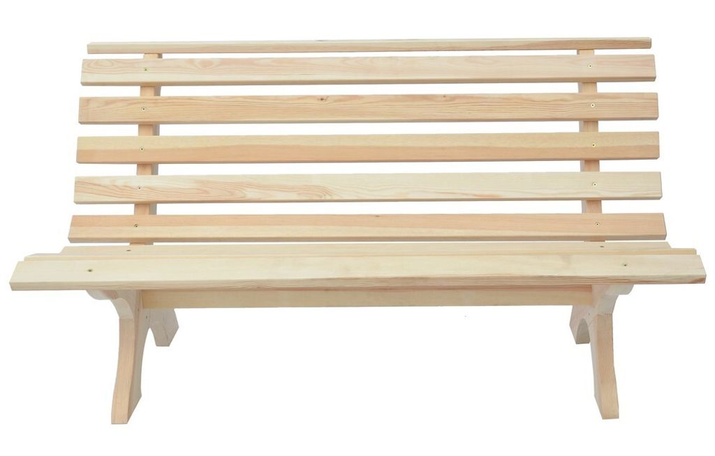 Zahradní lavice dřevěná RETRO 150 x 77 x 81 cm přírodní Obrázek produktu 