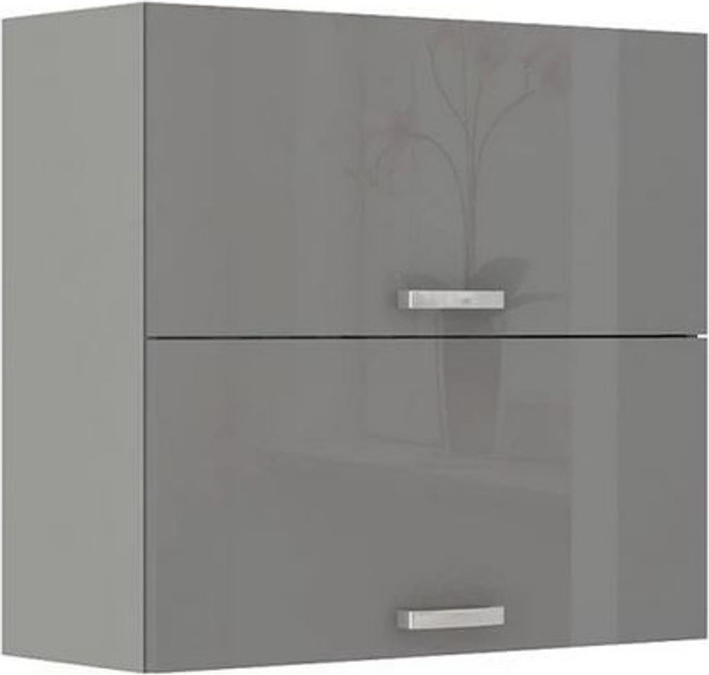 Mobile cucina superiore 80 cm RONG - grigio / grigio lucido Immagine del prodotto 