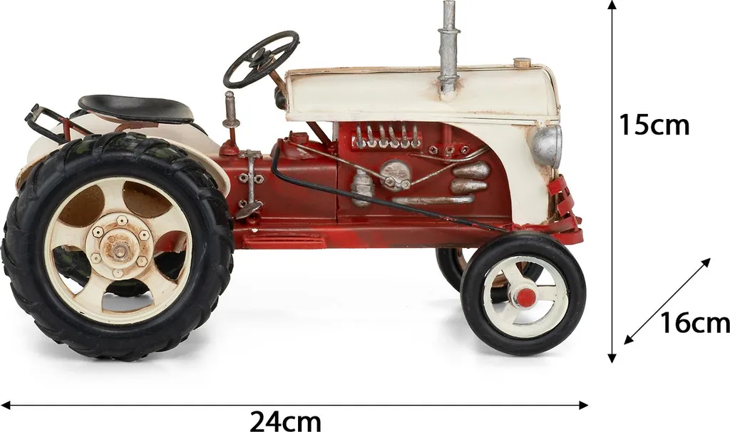Objet de collection tracteur tôle - Déco rétro pour cadeau original - 3
