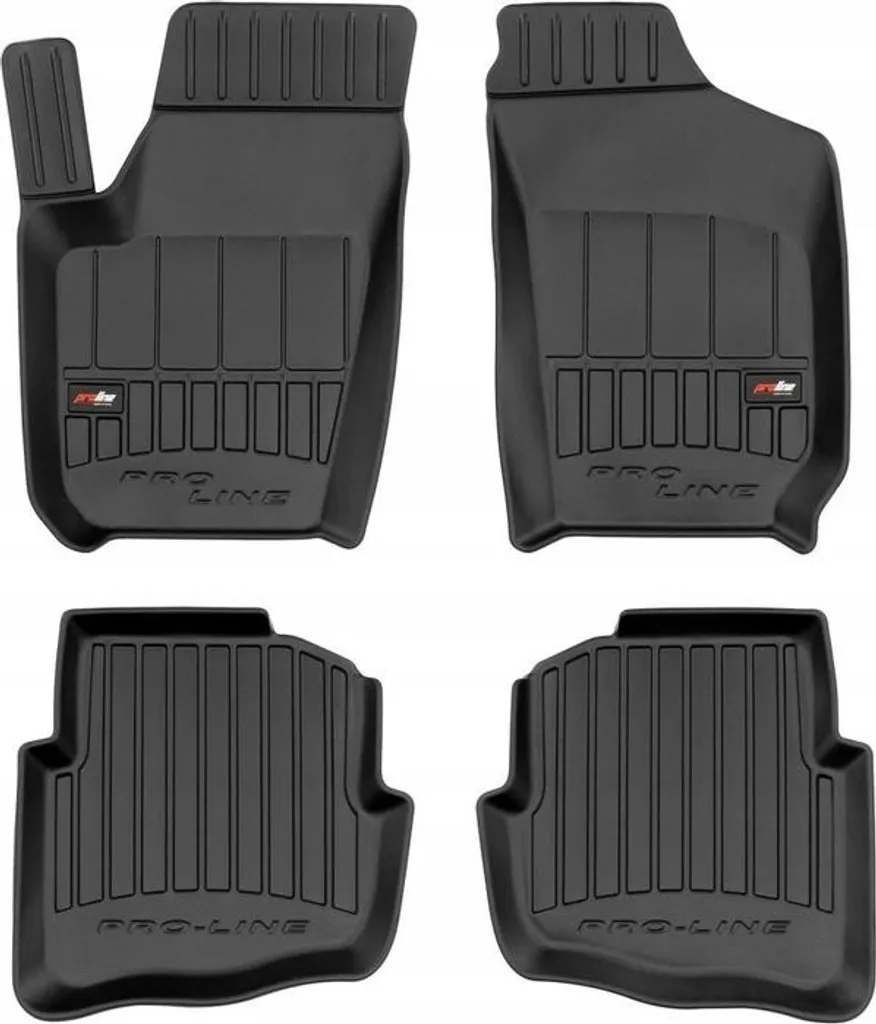 Set Tappetini Gomma Seat Ibiza 2001-2008 - Bordi Alti 3D Inodore