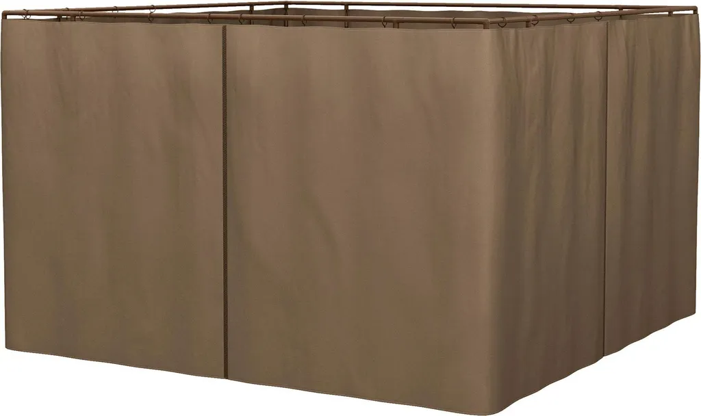 Brise-vue marron pour pavillon 3x2m lot de 4 parois contre le vent
