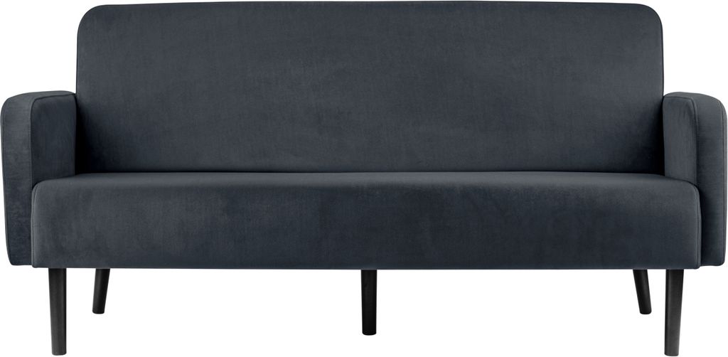 PAPERFLOW 3-Sitzer Sofa LISBOA anthrazit schwarz Stoff