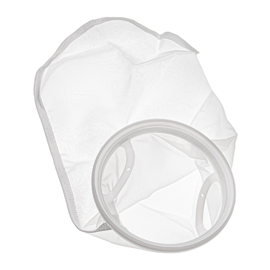 vhbw Universal Filtersocke für Aquarien, Pools, Skimmer - Filterbeutel, Polyester, 18 x 21,5 cm, 150 Mikrometer Weiß