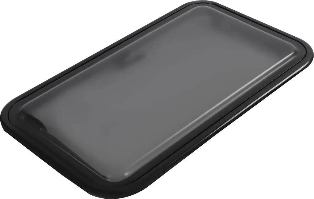 Baie de camping-car 700x400 mm acrylique noire avec store occultant