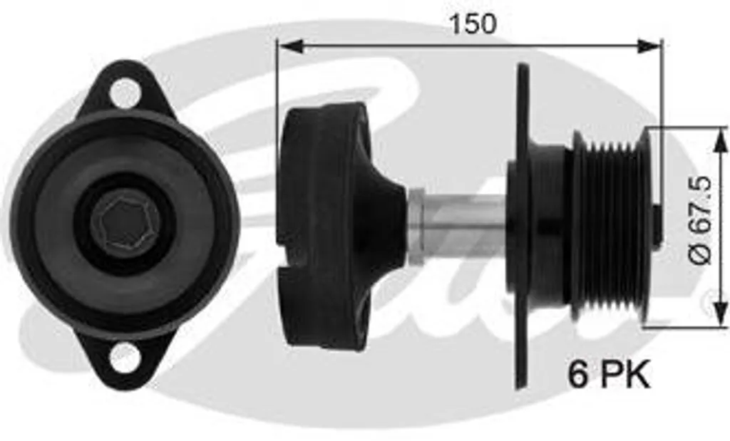 Puleggia Ruota Libera Alternatore GATES OAP7045 per Ford Focus 1.8