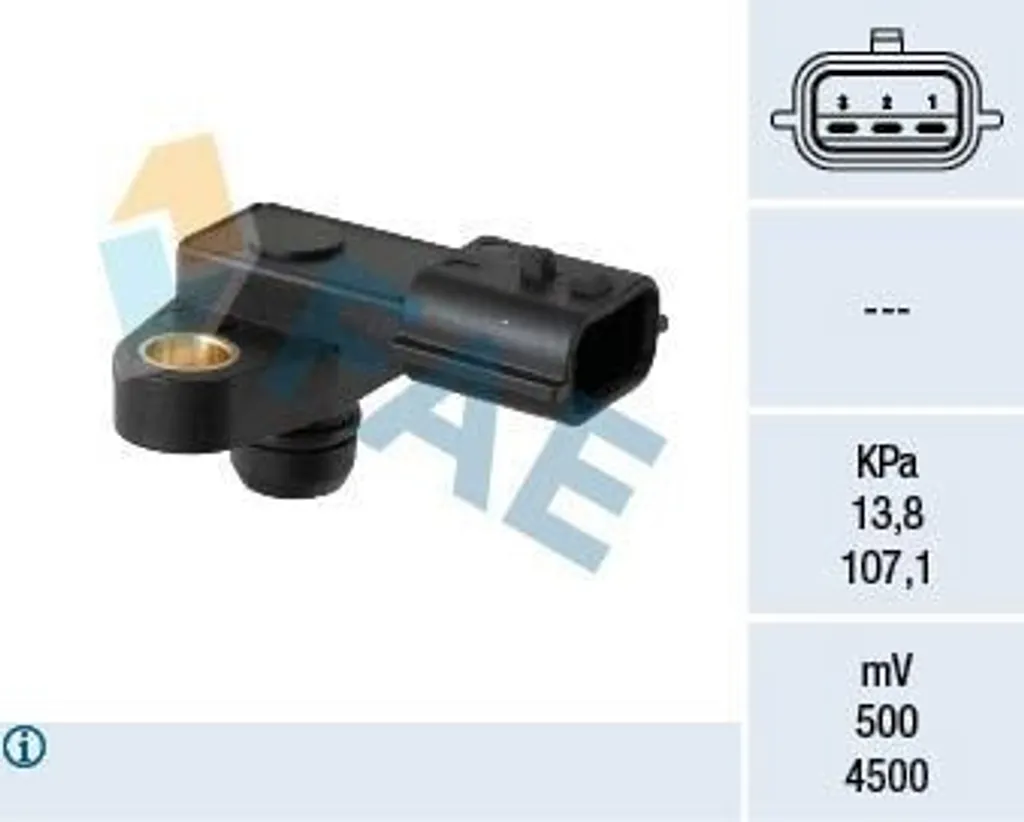 Capteur de pression FAE 15217 pour NISSAN Qashqai J10 et NJ10 1.5 dCi