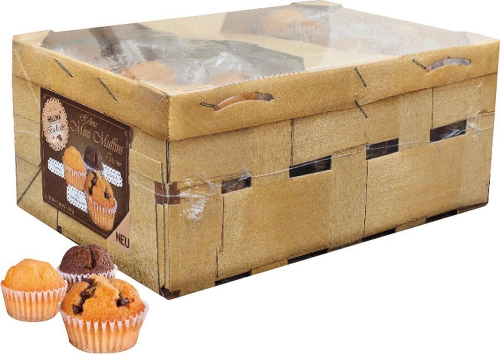 HELLMA 60114800 Mini Muffins, im Körbchen-Karton Produktbild 
