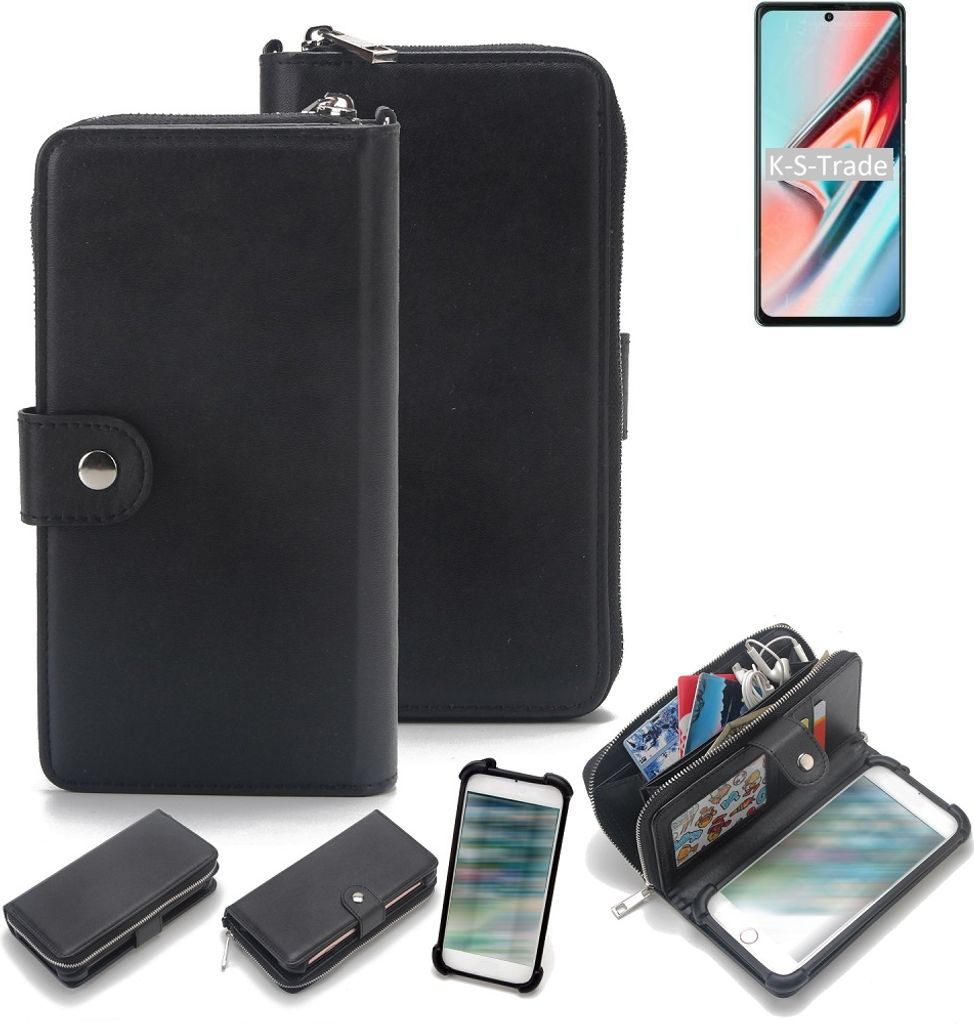 K-S-Trade 2in1 Handyhülle Schutzhülle kompatibel mit Blackview A100 & Portemonnee Cover Handy Hülle Case Etui Geldbörse Wallet Bookstyle Hülle