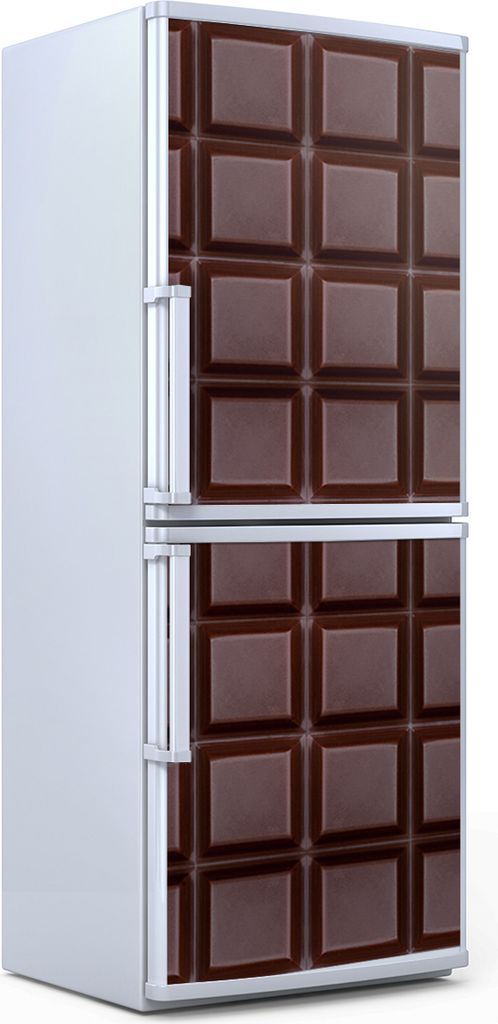 Kühlschrankdekoration 60x180 cm Aufkleber auf dem Kühlschrank - dunkle Schokolade