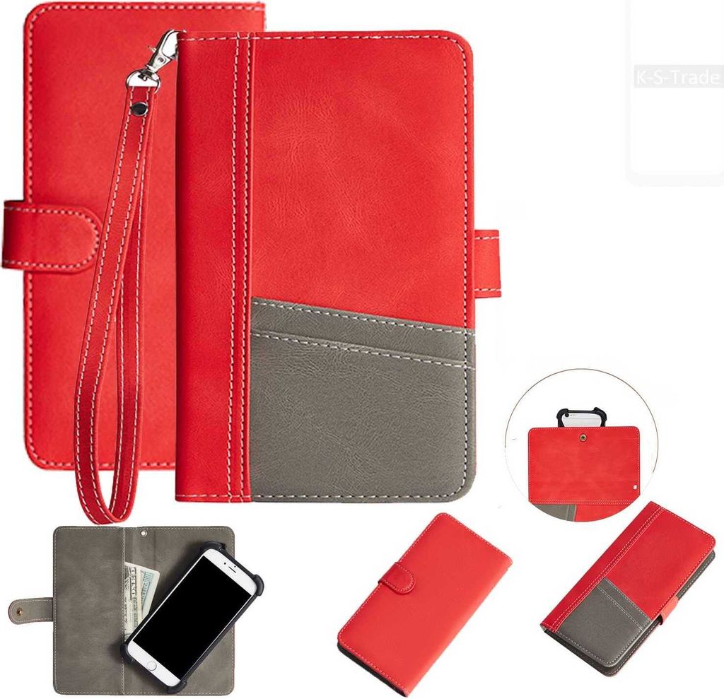K-S-Trade Handy Schutzhülle für Xiaomi Redmi Note 9 Hülle Portemonnee Brieftasche Klapphülle Kartenfächer Flip Wallet Case Etui