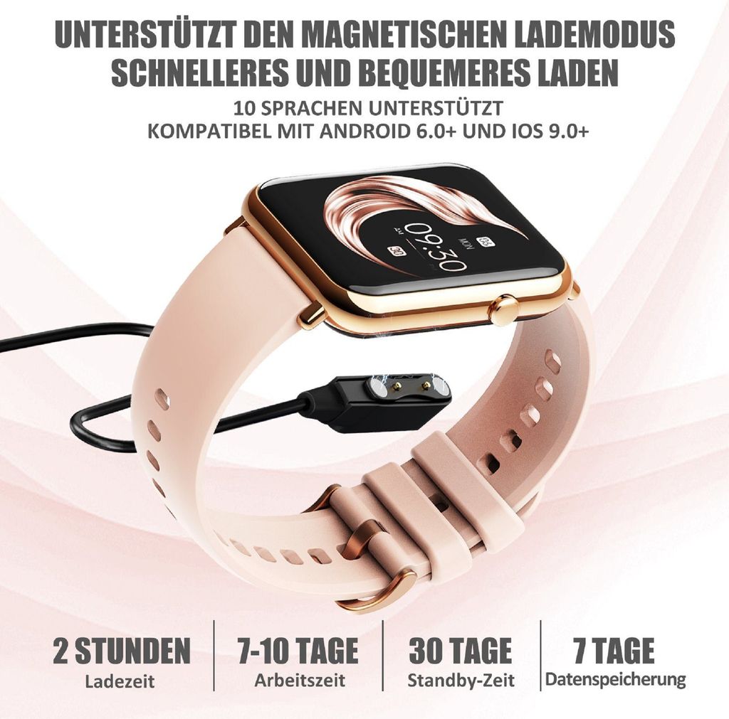 Smartwatch, Smartwatch Damen Herren, 1.69" HD Fitness Produktbild 5