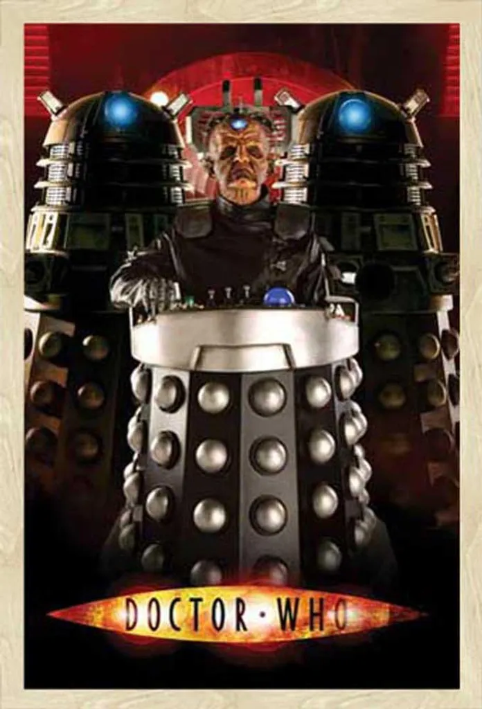 Doctor Who - Poster - Davros + cornice rimovibile, Shinsuke® Maxi MDF oak, vetro acrilico