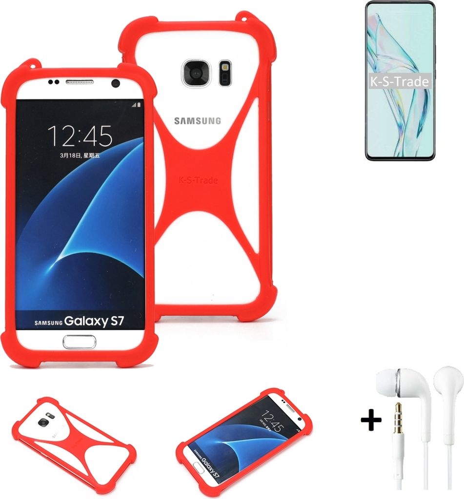 Handy-hülle + Kopfhörer kompatibel mit ZTE Axon 30 5G Schutz-hülle Bumper Silikon Schutz Hülle Cover Case Silikoncase Silikonbumper TPU Softcase