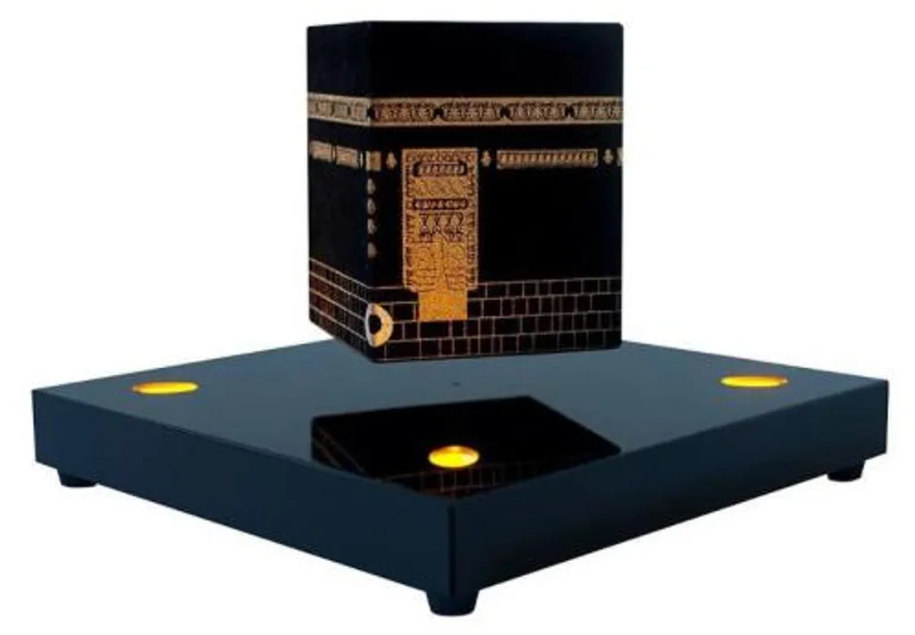 Kaaba en lévitation sur socle Deluxe : Décoration Zen sans fil visible