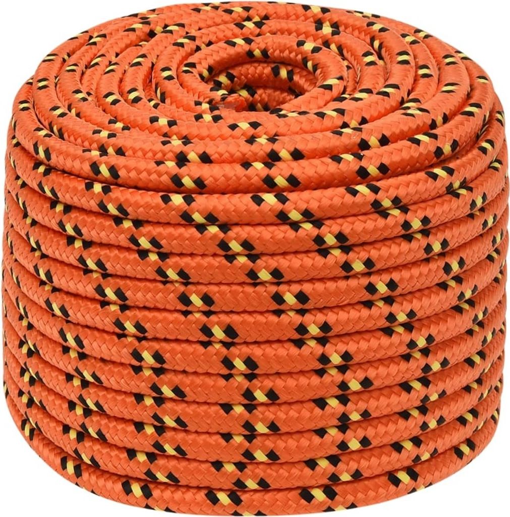 vidaXL Bootsseil Orange 14 mm 50 m Polipropylen Zdjęcie produktu 