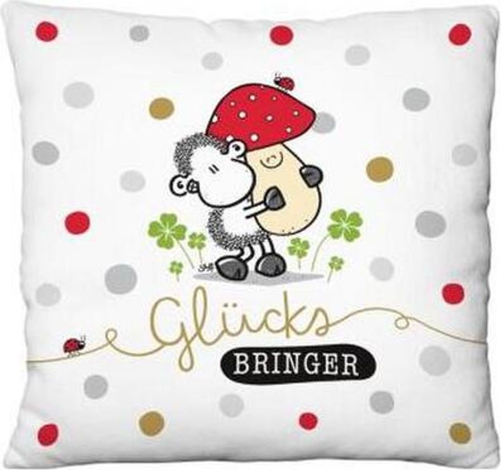 Plüschkissen Motiv Glück