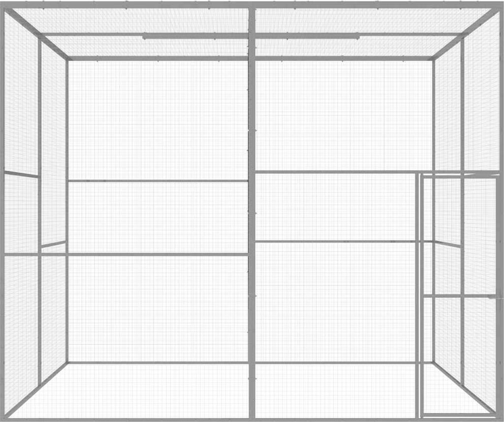 vidaXL Klietka pre mačky 3x3x2,5 m Pozinkovaná oceľ Obrázok produktu 