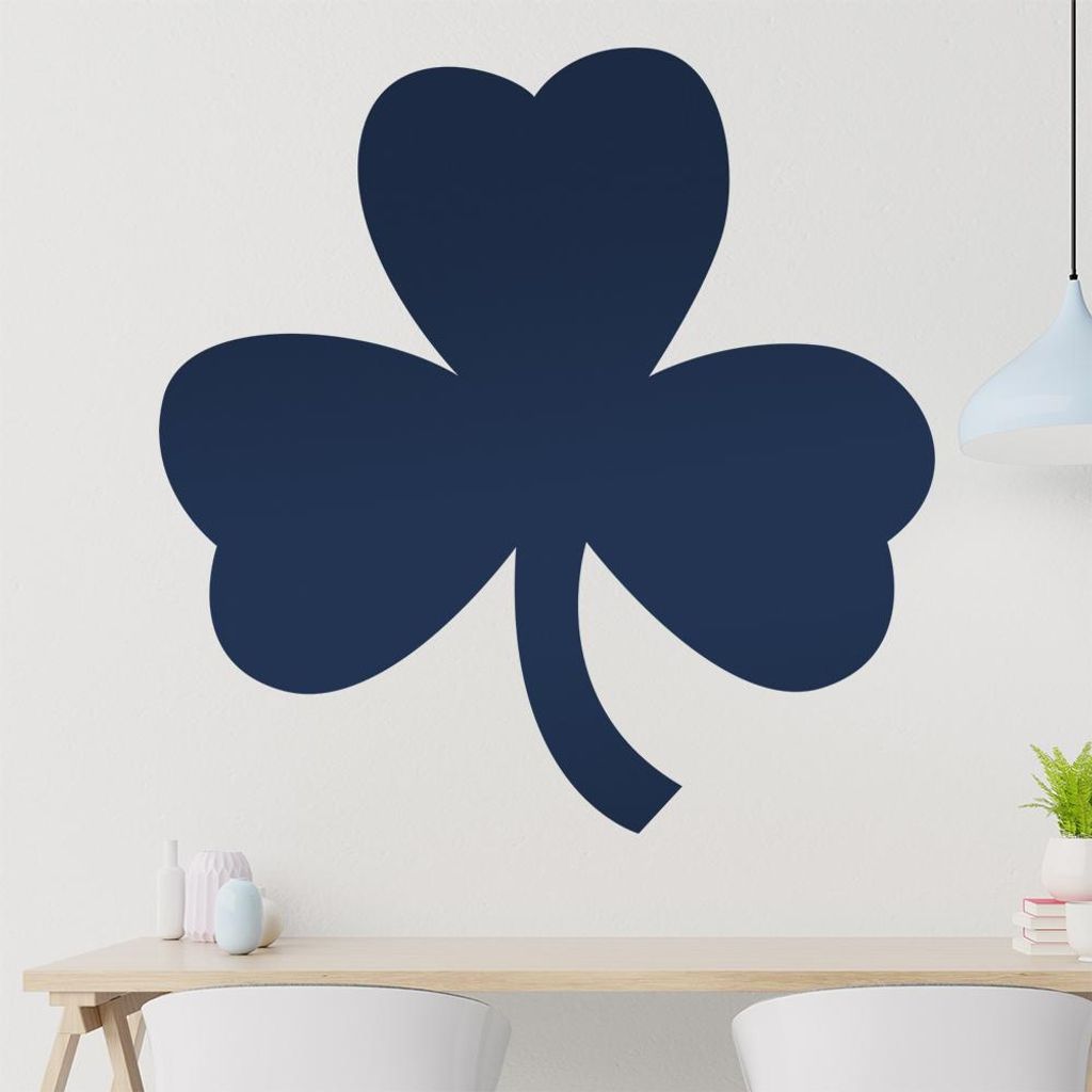 dreiblättriges Kleeblatt Wandtattoo in 6 Größen - Wandaufkleber Wall Sticker - Dekoration, Küche, Wohnzimmer, Schlafzimmer, Badezimmer